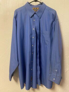 Gold Label Rountree & Yorke Men's 100% Cotton Button-up Shirt, 18 1/2, 36 Tall